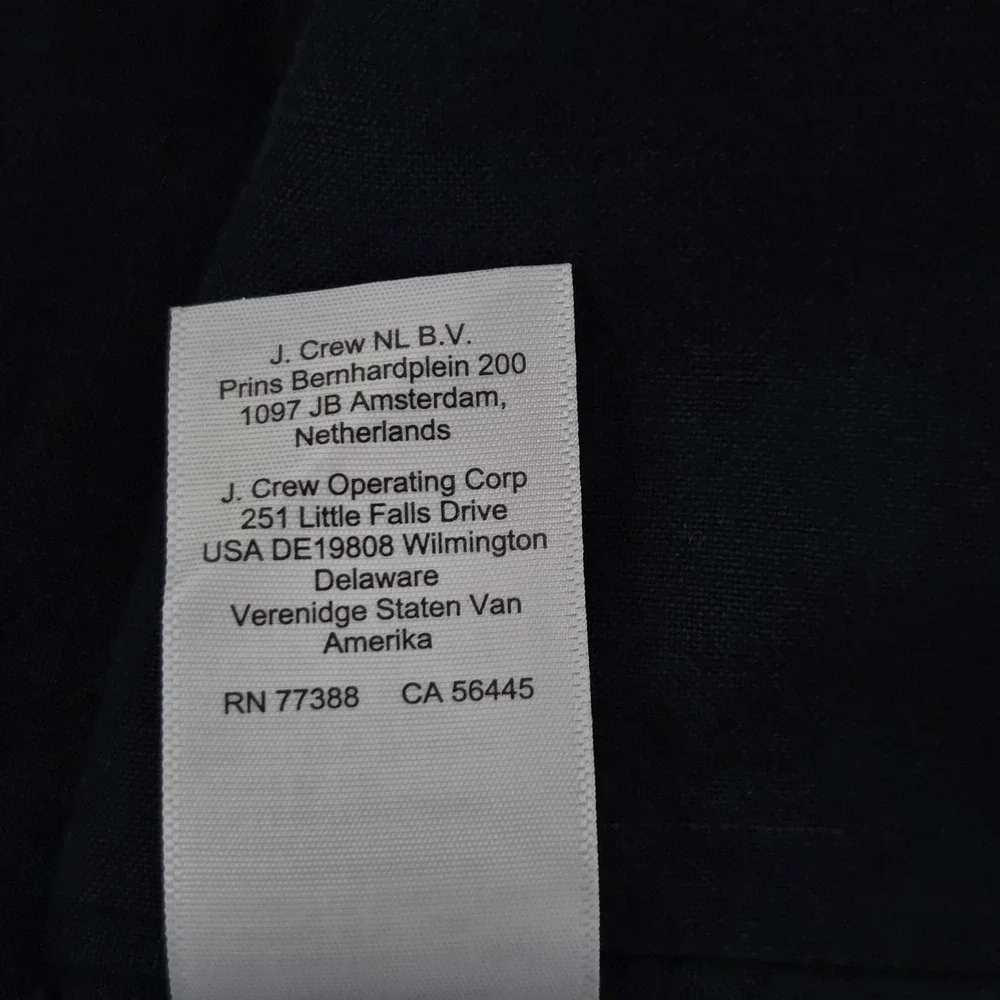 J. CREW Ludlow Men's 42 R Baird McNutt Irish Linen Blend Sport Coat Navy Blue